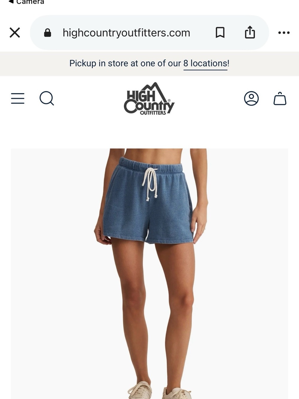 Casual Drawstring Athletic Shorts - Blue
